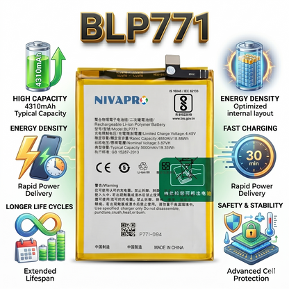 Original BLP771 for Oppo Realme Narzo 10 | Realme 6i 4310mAh  Battery with warranty by NIVAPRO