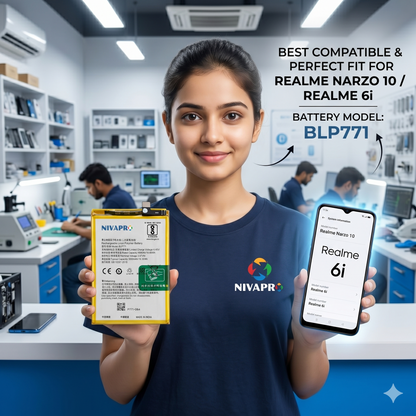 Original BLP771 for Oppo Realme Narzo 10 | Realme 6i 4310mAh  Battery with warranty by NIVAPRO