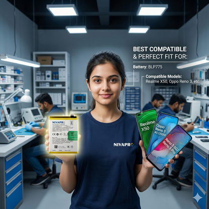 Original BLP775  for  Realme X50 | Reno 3 4G 2020 | 3 5G | 3 PRO | CPH2009 | PCRM00 | PCRT00  4200mAh  Battery with warranty by NIVAPRO