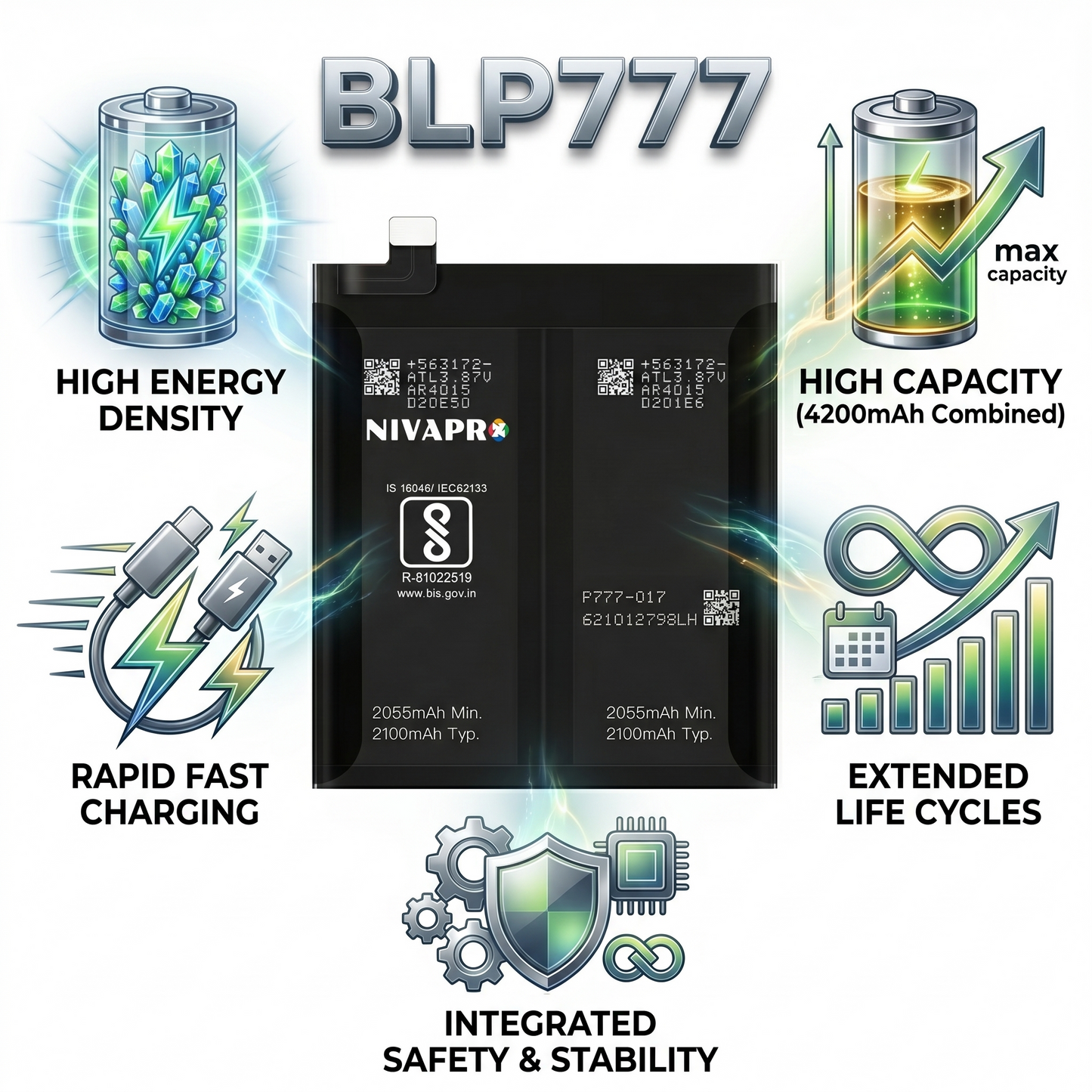 Original BLP777 for Realme X50 Pro 4200mAh  Battery with warranty by NIVAPRO
