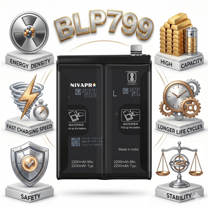 BLP799 Battery for Realme 7 Pro, X7 Pro, X3 Pro, and Narzo 20 Pro smartphones 4500mAh Battery with warranty by NIVAPRO