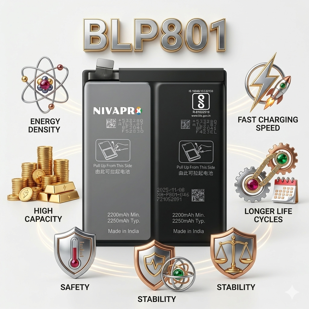 BLP801 Battery for OnePlus 8T  smartphones 4500mAh Battery with warranty by NIVAPRO