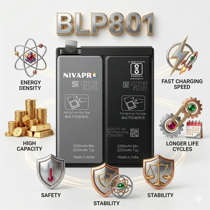 BLP801 Battery for OnePlus 8T  smartphones 4500mAh Battery with warranty by NIVAPRO