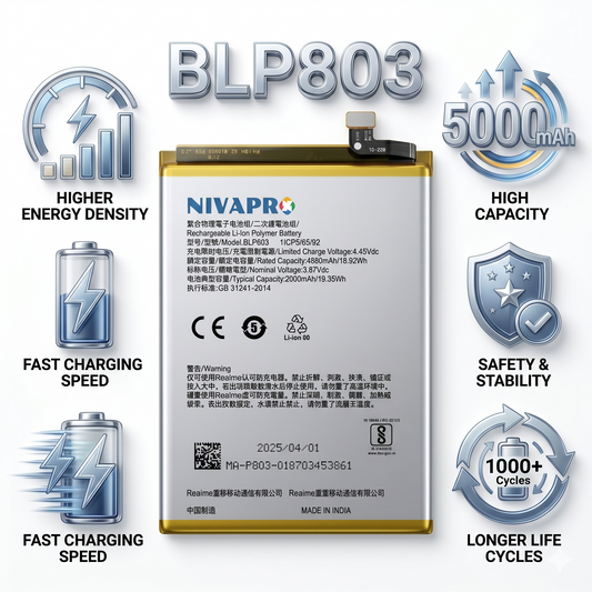 BLP803 Battery for Realme 7i / Oppo A53 / Realme V3 smartphones 5000mAh Battery with warranty by NIVAPRO