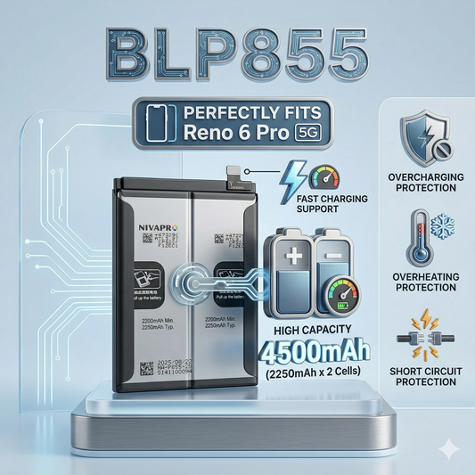 BLP855 for Reno 6 Pro 5G 4500mAh Battery with warranty by NIVAPRO