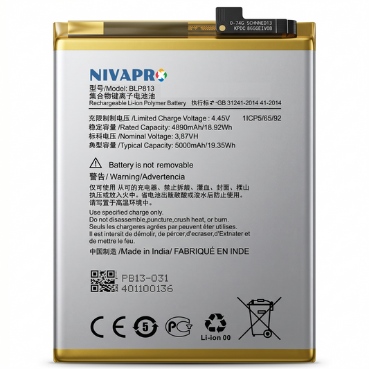 BLP813 Battery for OnePlus Nord N100 smartphones 5000mAh Battery with warranty by NIVAPRO