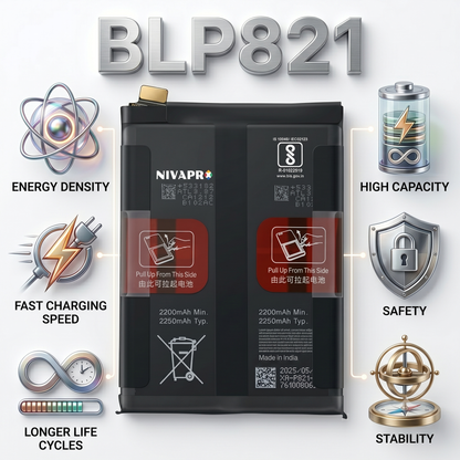 BLP821 Battery for  OnePlus 9 5G smartphones 4500mAh Battery with warranty by NIVAPRO