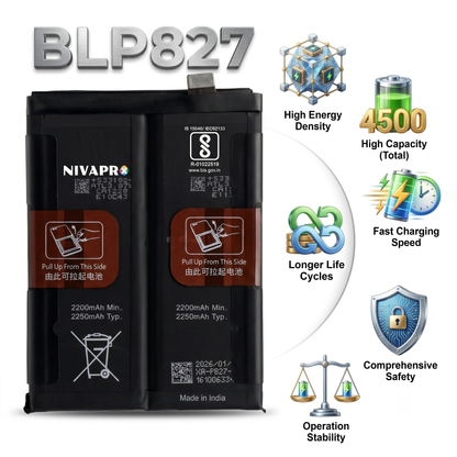 BLP827 Battery for OnePlus 9 Pro 5G smartphones 4500mAh Battery with warranty by NIVAPRO
