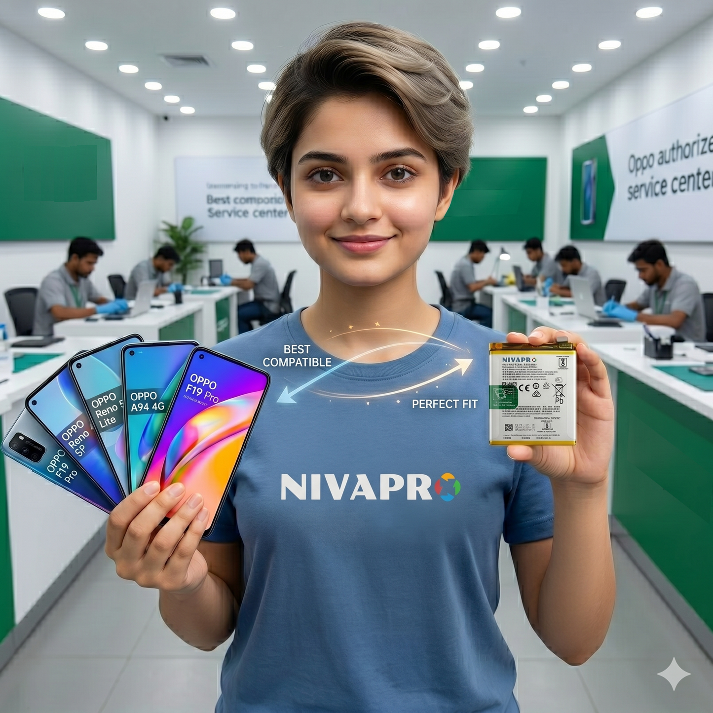 BLP835 Battery for Oppo/Reno 5F/5 Lite/A94 4G/F19 Pro 4310mAh Battery with warranty by NIVAPRO
