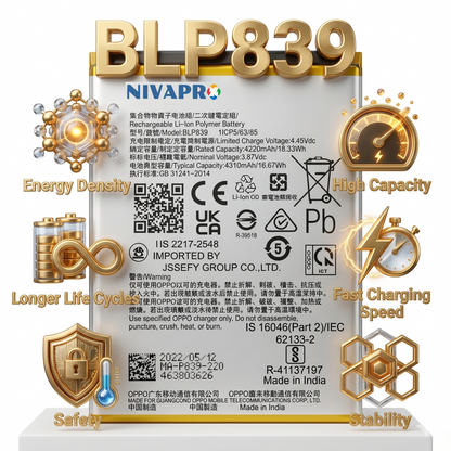BLP839 Battery for Oppo A95 5G 5000mAh Battery with warranty by NIVAPRO