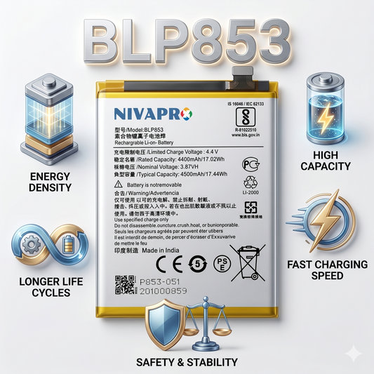BLP853 Battery For Oppo Reno 4 4g 5 pro+ Reno 5 lite Reno 6 pro  4500mAh Battery with warranty by NIVAPRO