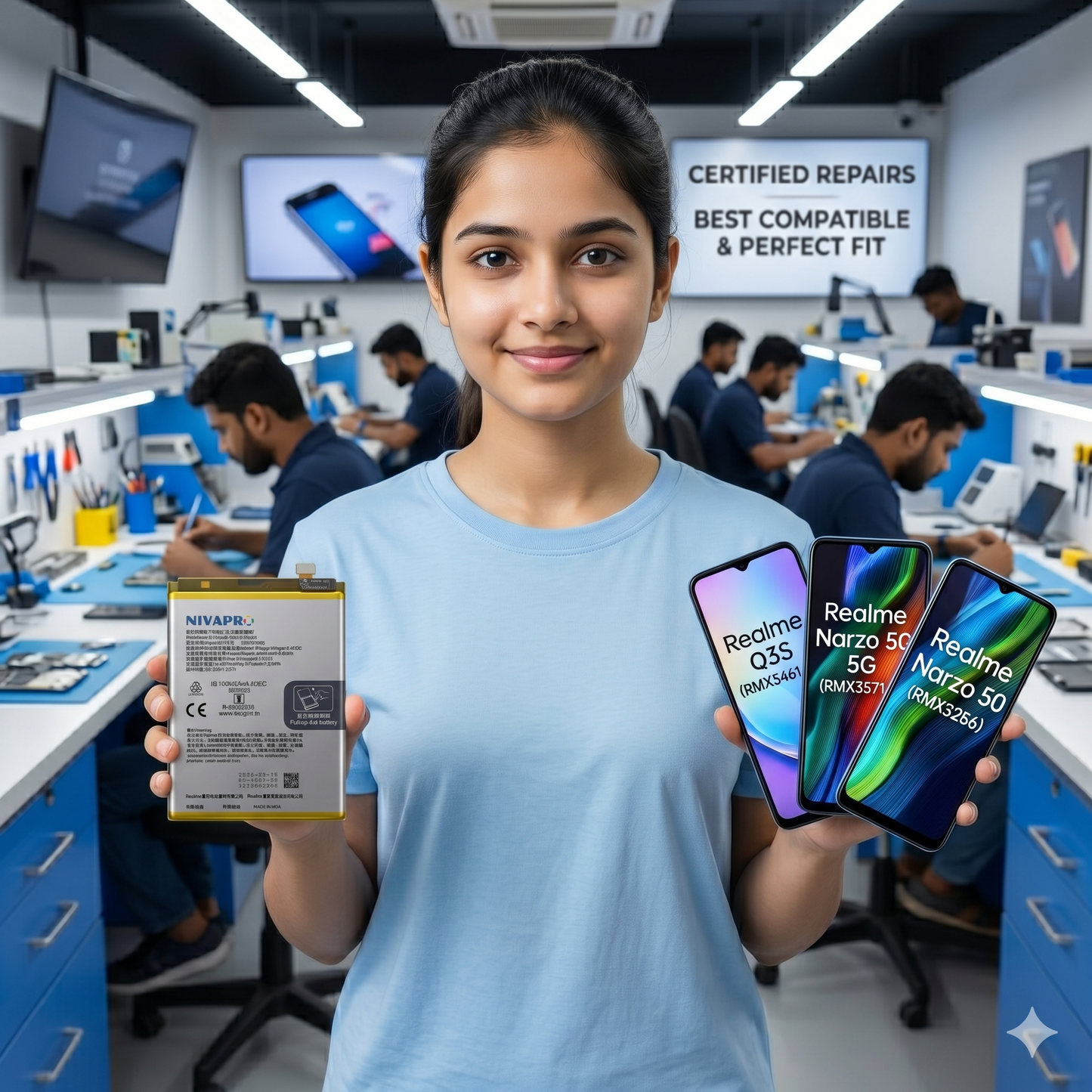 BLP875 for Oppo Realme Q3S, Realme Narzo 50 5G, and Realme Narzo 50, Narzo N55 5000mAh Battery with warranty by NIVAPRO