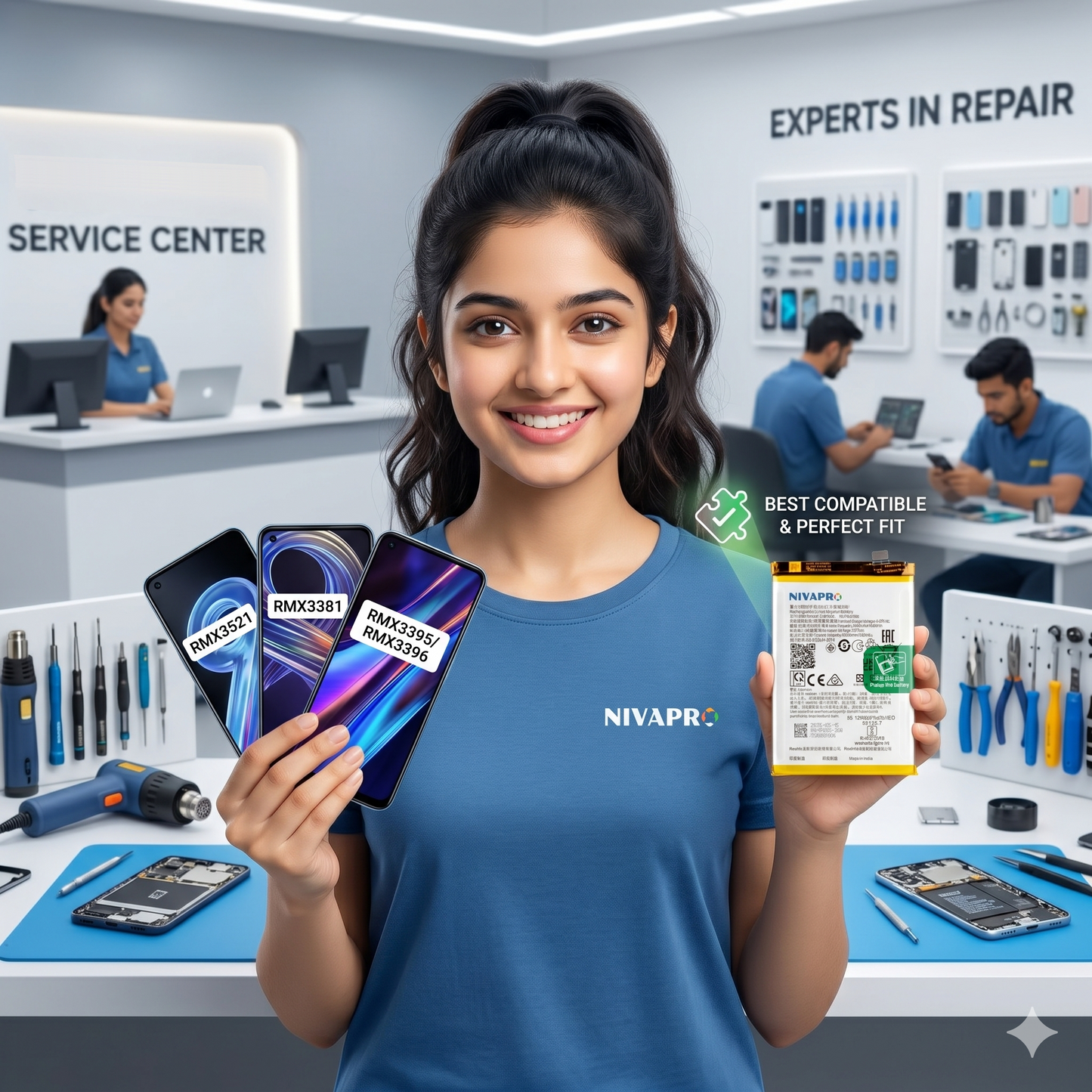 BLP883 for  Realme 9 4G (RMX3521) / Realme 8s 5G (RMX3381) / Narzo 50 Pro (RMX3395, RMX3396)  5000mAh Battery with warranty by NIVAPRO