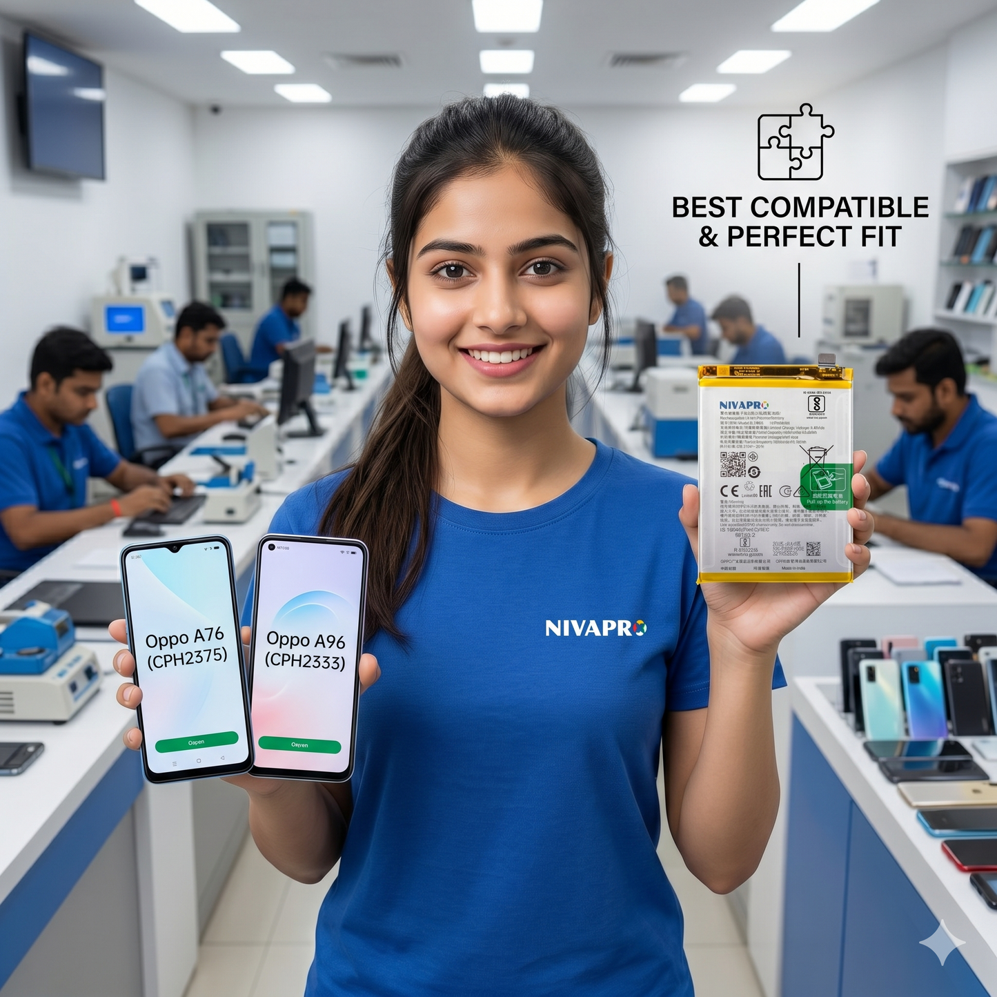 BLP885 for Oppo A76 (CPH2375) and Oppo A96 (CPH2333) 5000mAh Battery with warranty by NIVAPRO