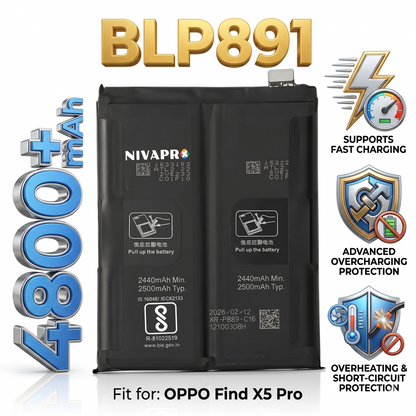 BLP891 for Oppo Find X5 (model CPH2307)  4800mAh Battery with warranty by NIVAPRO