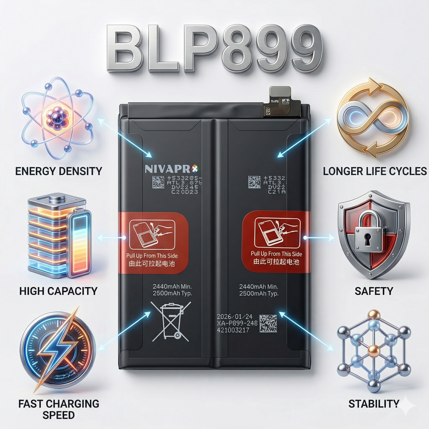 BLP899 for OnePlus 10 Pro 5000mAh Battery with warranty by NIVAPRO