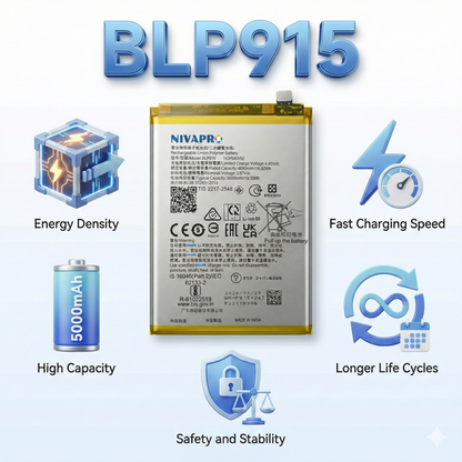 BLP915 for  Oppo A17, | A17k | A57 5G (PFTM20)  by NIVAPRO 5000mAh Battery