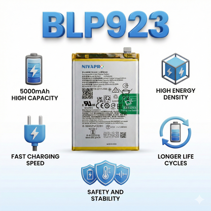BLP923, for Oppo & Realme Smartphones Compatible 5000mAh Battery by NIVAPRO