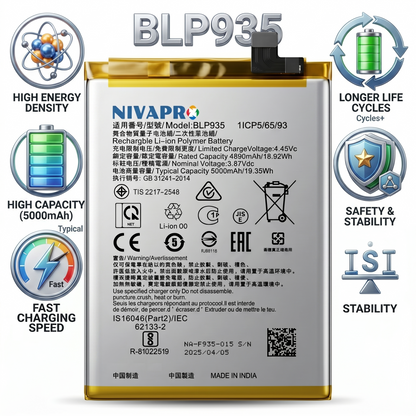 BLP935 for Realme Q5 Q3s Q5i Mobile  Mobile 5000mAh Battery with warranty by NIVAPRO