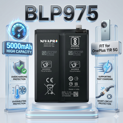 BLP975 for OnePlus 11R 5G 5000mAh Battery  Fast Charge v2.0 and SUPERVOOC  with warranty by NIVAPRO