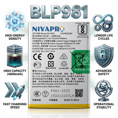 BLP981 for Oppo Reno 8T 5G (CPH2505) 4800mAh Battery with warranty by NIVAPRO