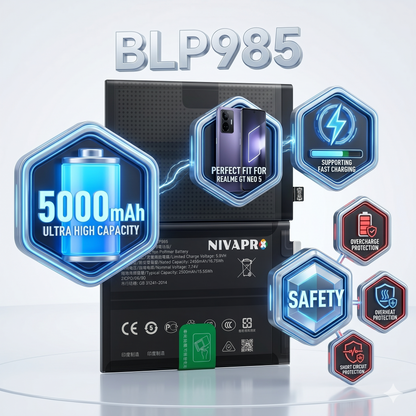 BLP985 for Realme GT Neo 5 (150W variant)  150W fast charging 5000mAh Battery with warranty by NIVAPRO