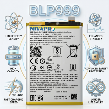 BLP999 for Oppo Realme 9i (RMX3491) 5000mAh Battery with warranty by NIVAPRO
