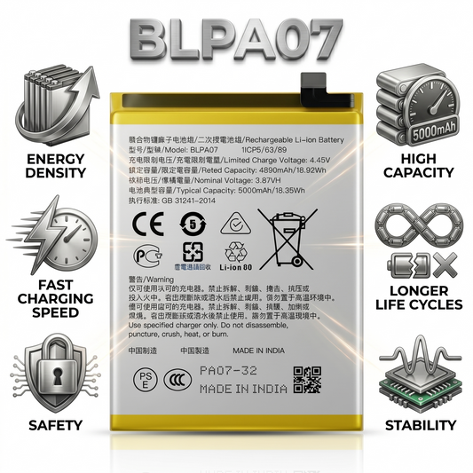 Original BLPA07 for  Oppo A78 4G (model CPH2565) 5000mAh  Battery with warranty by NIVAPRO