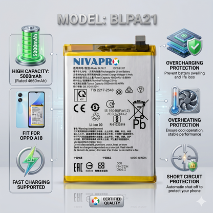Original BLPB21 for Realme C61 (model RMX3930) 5000mAh Battery with warranty by NIVAPRO