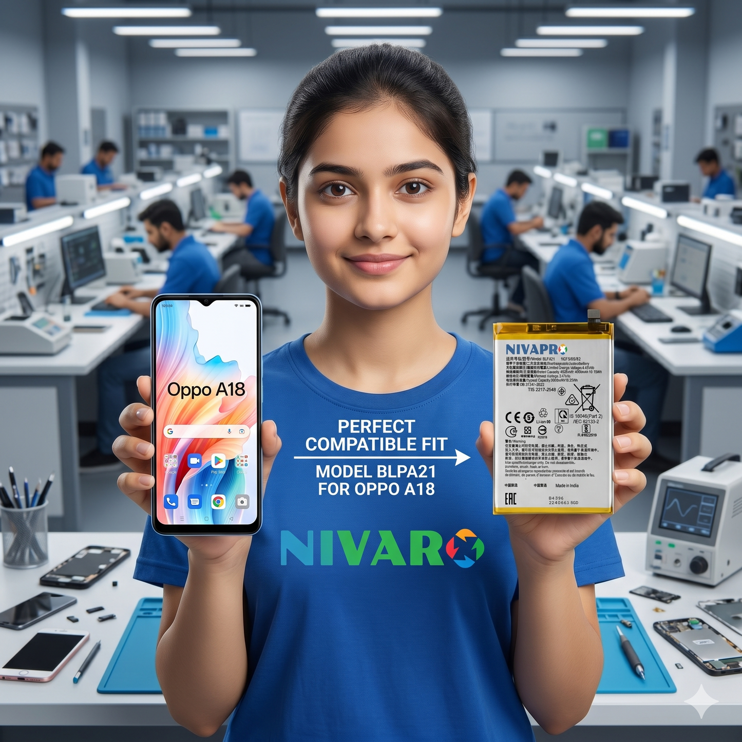 Original BLPB21 for Realme C61 (model RMX3930) 5000mAh Battery with warranty by NIVAPRO