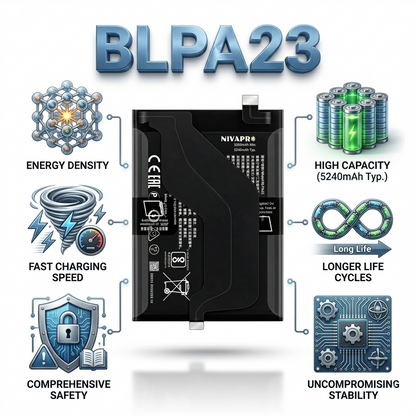 Original BLPA23 for Realme GT5 (150W) smartphone (model RMX3823) 5240mAh  Battery with warranty by NIVAPRO