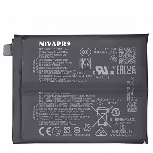 Original BLPA25 for OnePlus 12 5400mAh  Battery with warranty by NIVAPRO