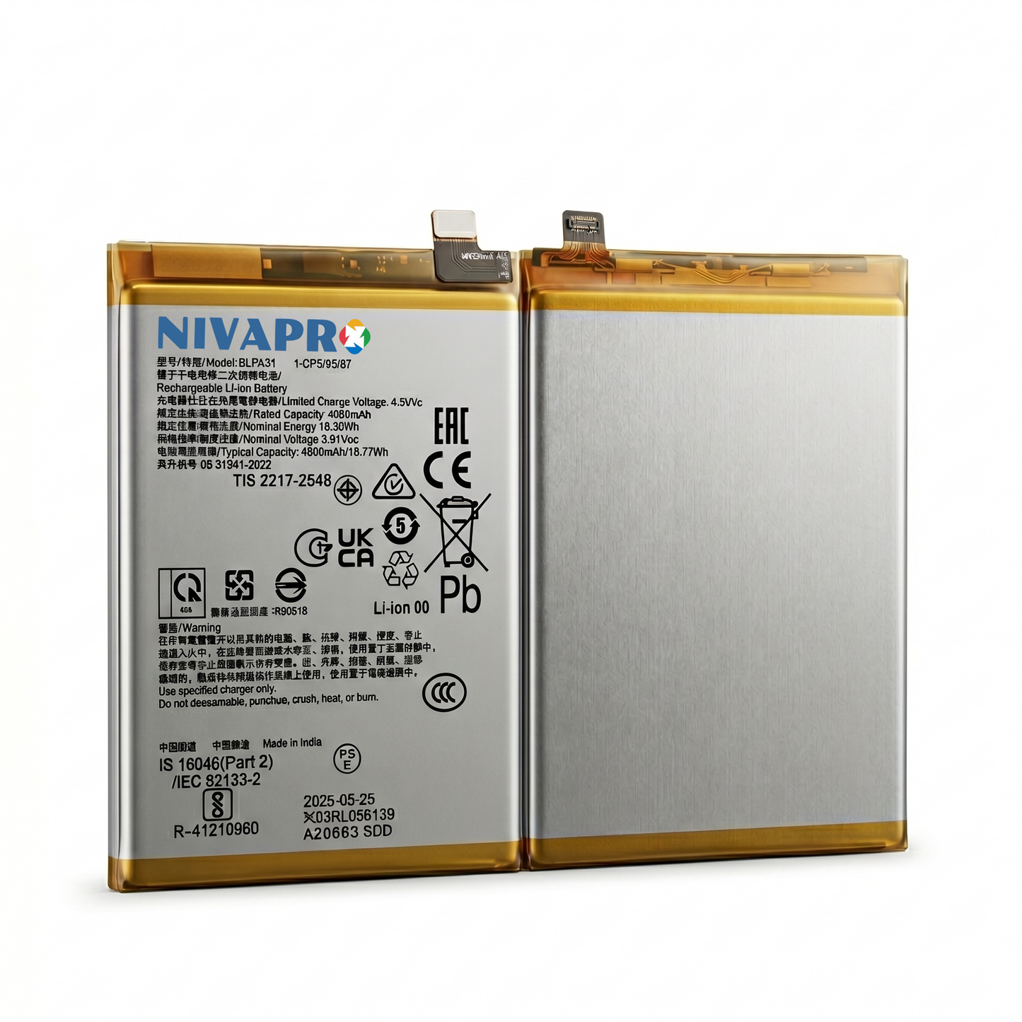 Original BLPA31 for OPPO Reno 11 5G (Model CPH2599) 5000mAh Battery with warranty by NIVAPRO