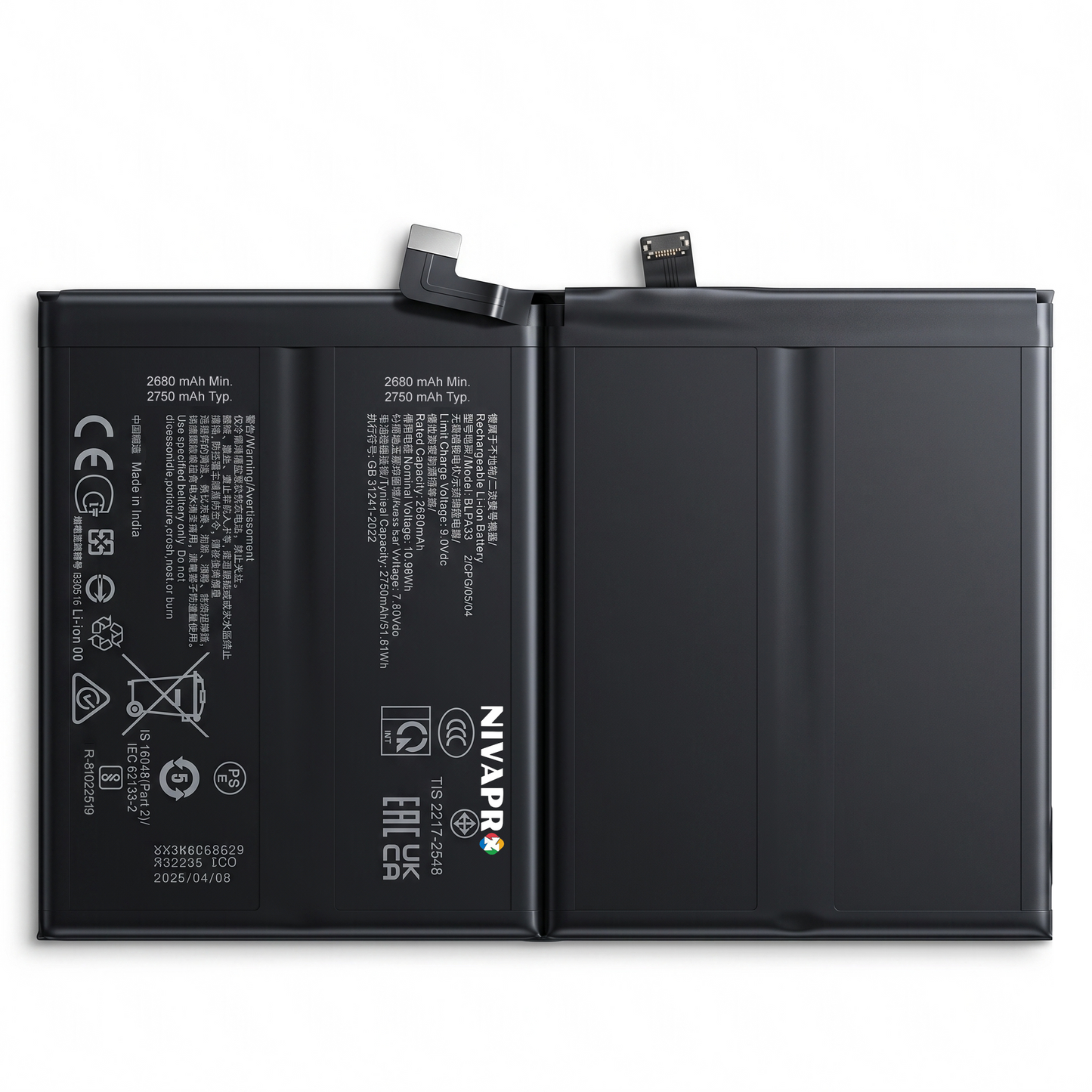 Original BLPA33 for OnePlus 12R and OnePlus Ace 3 5500mAh Battery with warranty by NIVAPRO