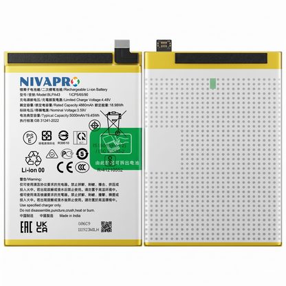 Original BLPA43 for Realme 12+ 5G (RMX3867)  5000mAh Battery with warranty by NIVAPRO