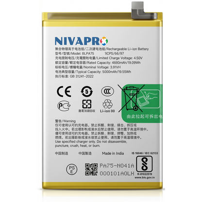 Original BLPA75 5000mAh Battery with warranty by NIVAPRO