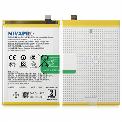 Original BLPA77 for Oppo A3 5G | Oppo A3x 5G | Oppo A3 Pro 5G 5100mAh Battery with warranty by NIVAPRO