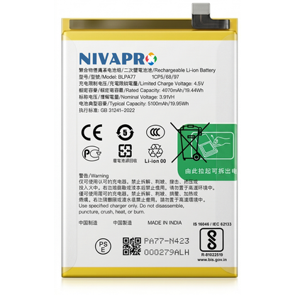 Original BLPA77 for Oppo A3 5G | Oppo A3x 5G | Oppo A3 Pro 5G 5100mAh Battery with warranty by NIVAPRO