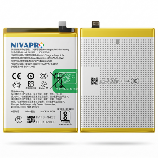 Original BLPA79 for Oppo F27 | Reno12 F 4G | Reno12 F 5000mAh Battery with warranty by NIVAPRO