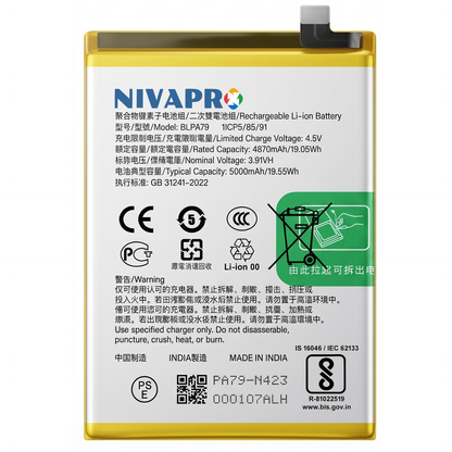 Original BLPA79 for Oppo F27 | Reno12 F 4G | Reno12 F 5000mAh Battery with warranty by NIVAPRO