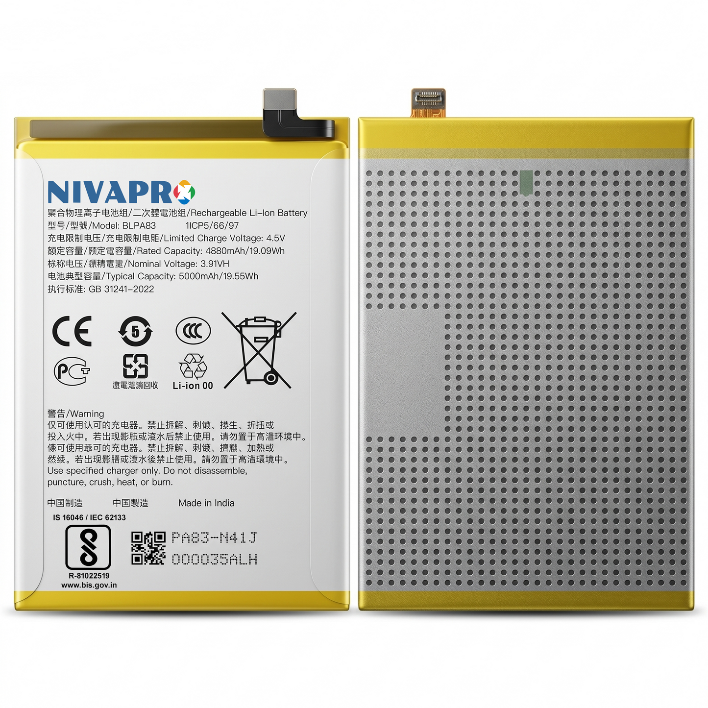 Original BLPA83 for Realme C63 5000mAh Battery with warranty by NIVAPRO