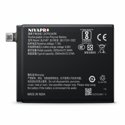 Original BLPA87 for Realme GT 6 (model RMX3851/RMX3800) 5800mAh Battery with warranty by NIVAPRO