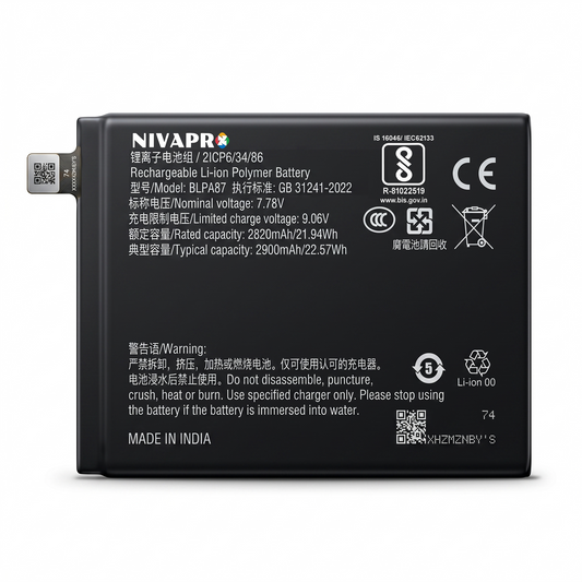 Original BLPA87 for Realme GT 6 (model RMX3851/RMX3800) 5800mAh Battery with warranty by NIVAPRO