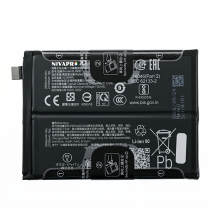 Original BLPA97 for  OnePlus Nord 4 (models CPH2663 and CPH2661) 5500mAh Battery with warranty by NIVAPRO