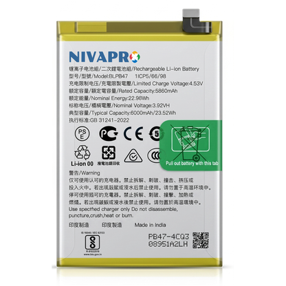 Original BLPB47 for Realme C75 5G 6000mAh Battery with warranty by NIVAPRO