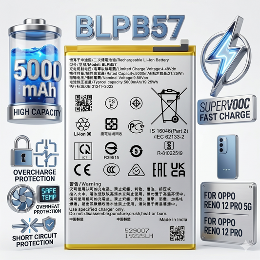 Original BLPB57 for Oppo Reno12 Pro 5G / Reno 12 Pro 5000mAh Battery with warranty by NIVAPRO