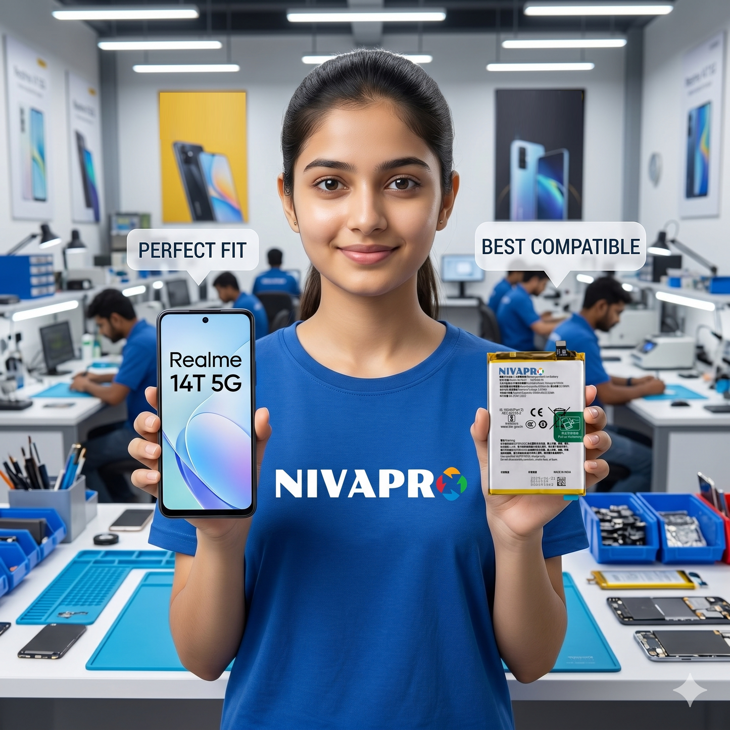 Original BLPC07 for Realme 14T 5G 6000mAh Battery with warranty by NIVAPRO
