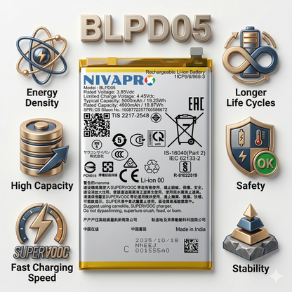 Original BLPD05 for Realme 15T 5G 7000mAh Battery with warranty by NIVAPRO