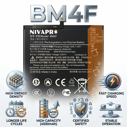 BM4F for Xiaomi MI A3 with Warranty by NIVAPRO 4030mAh