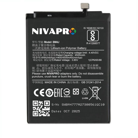 BM4J Battery for Xiaomi Redmi Note 8 Pro compatible  4500mAh with 6months warranty by NIVAPRO